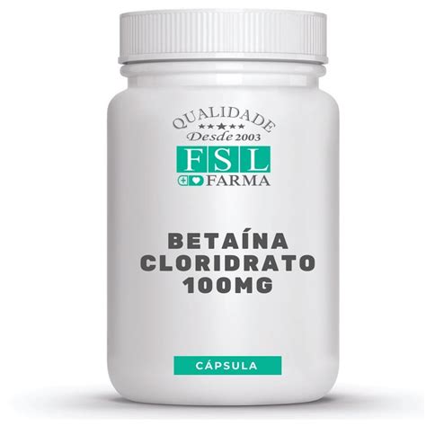 cloridrato de betaina 100mg